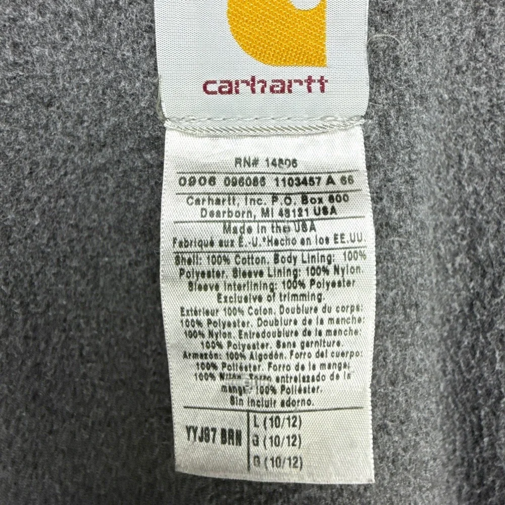Carhartt Detroit Jacket Fleece Lined Youth‎ Large (10/12) YYJ97 BRN Brown